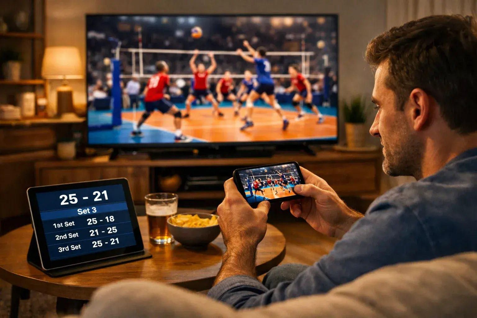 Esperienza di scommesse live sulla pallavolo da casa